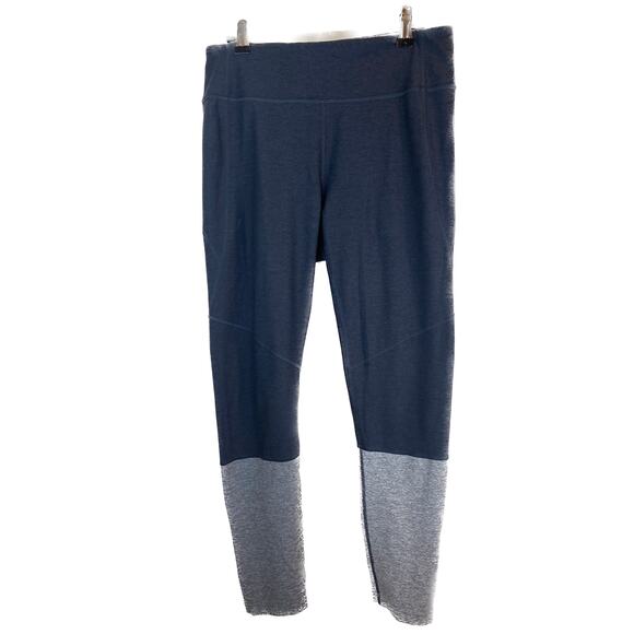 Outdoor Voices Navy Gray Color Block Workout Yoga Leggings M - Picture 1 of 3